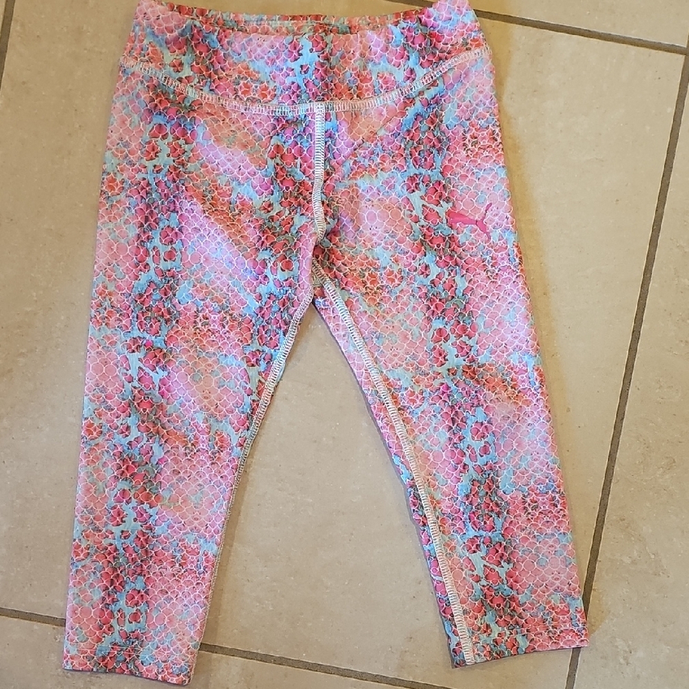 Colorful Puma Girls Leggings Size 4